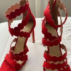 Red Jessica Simpson High Heels